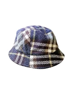 Gorra BURBERRY LONDON a Cuadros Estampada Lana Bucket Cap Usada en Excelente Condición  - Imagen 1 de 5