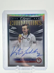 2024 Topps Chrome U.S. Olympic - Katie Ledecky Champions Auto 56/99 - Picture 1 of 2