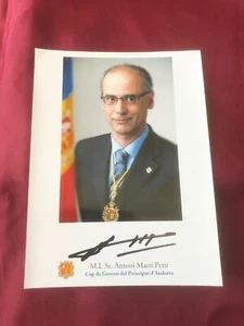Autograph ANTONI MARTÍ-6th Prime Minister ANDORRA-handsigned Photo-Marti Petit - Picture 1 of 3