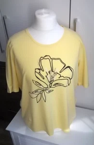 Damen T-shirt gelbmit Applikation vorn von "Bonita" Gr. L/XL - Bild 1 von 3