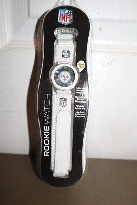 NUEVO - NFL Pittsburgh Steelers Unisex Blanco Reloj Tiempo de Juego Correas Ajustables Foto 1 de 4