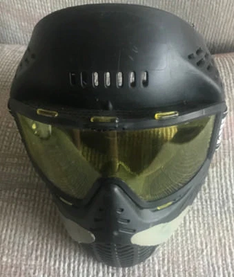 MASCARILLA PROTECTORA VENTILADA PAINTBALL LATÓN EAGLE NEGRA CON LENTES TINTADAS USADA Foto 1 de 4