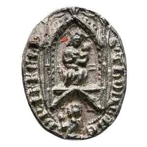 Empreinte monétiforme sur plomb style byzantin 1860-1880 Prov. British Museum - Imagen 1 de 3