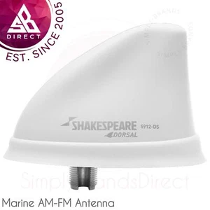 Shakespeare 5912-DORSAL Niskoprofilowa morska antena AM-FM z kablem 8m RG58 - Zdjęcie 1 z 4