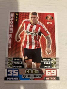 CONNOR WICKHAM  SUNDERLAND  MATCH ATTAX 2014 - 15 CARD