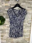 Ghost women’s Size 8 Navy Patterned Top Blouse 