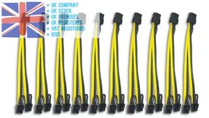 10x PCI-E 8pin to dual 6+2pin PCIE PCI express GPU power adapter splitter cable - Picture 1 of 7