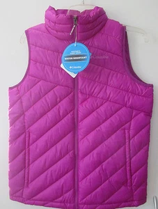 Columbia Girls Water Resistant Power Lite Vest - Sz. Lg or XL - Fuchsia Pink - Picture 1 of 11
