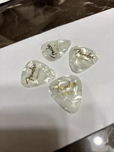Fender 351 Shape Premier Celluloid Guitar Picks, Medium, White Moto, 4pack - Picture 1 of 2