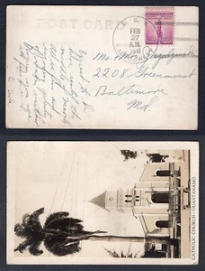 USS MCCAULEY 1941 Cancel on Guantanamo Postcard to Baltimore Sunk at Guadalcanal - Picture 1 of 3