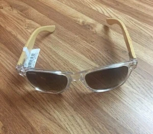 Sunglasses Polarized Fashion clerar Brown Fade (TTBO1) Bamboo, style vintage NEW - Picture 1 of 11