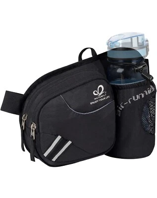 Туристическая поясная сумка Fanny Pack с держателем бутылки для воды для мужчин женщин бега - Изображение 1 из 4