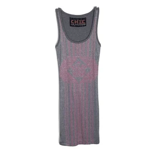 Custo Barcelona Chic Couture Sleeveless Bodycon Dress Metallic Silver Pink Sz 1 - Picture 1 of 9
