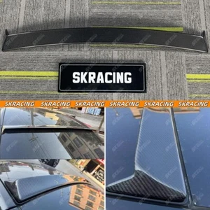 Forged/Carbon Fiber/Glossy Black Rear Roof Spoiler Wing For 20-23 Tesla Model Y - Imagen 1 de 31