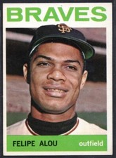 1964 Topps Baseball Card #65 Felipe Alou Milwaukee Braves EX-MT+ *ae