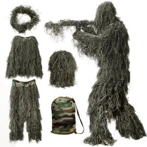 Traje SLSY Ghillie 3D Camuflaje Caza Adecuado para Unisex Adultos/Jóvenes Caza - Imagen 1 de 57