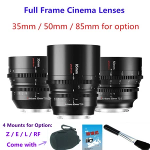 7artisans 35mm 50mm 85mm T2.0 Long Focus Cinema Lens for Sony E Leica L Nikon RF - Picture 1 of 17