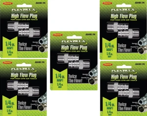 10 FLEXZILLA PRO HIGH FLOW AIR HOSE FITTING PLUGS 1/4" MALE NPT A53440FZ-2PK - Picture 1 of 1