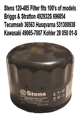 Filtro de aceite Stens 120-485 apto para Briggs & Stratton 492932S 696854 Tecumseh 36563 Foto 1 de 4