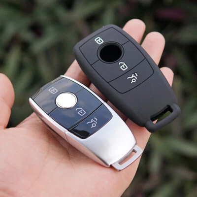 Funda protectora de silicona con llave remota de 3 botones para Mercedes Benz A B G C E S Clase Foto 1 de 4