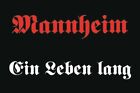 Aufkleber Mannheim Ein Leben lang Flagge Fahne  8 x 5 cm Autoaufkleber