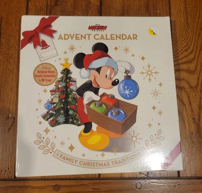 Disney Mickey & Friends Advent Calendar Box Set Family Traditions 3D Tree New - Image 1 of 2