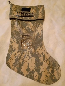 Vintage Military Camo Christmas Stocking Most Valuable Patriot MVP - Picture 1 of 7