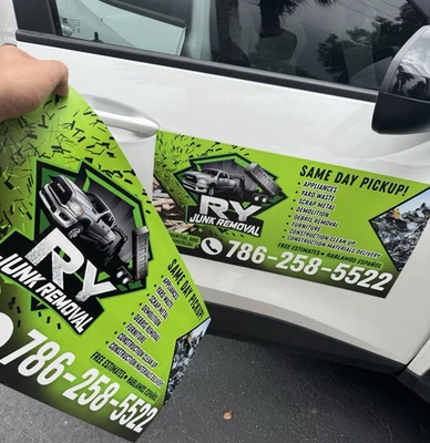 Custom Car Magnet Signs Pair (2) – 12x24” Business Advert Vehicle Door Magnet - Image 1 of 4