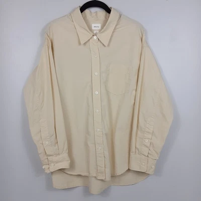 Camisa con botones de gran tamaño WILFRED FREE calce relajado crema XS algodón Foto 1 de 4