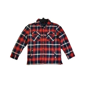 Polo Ralph Lauren Plaid Red Blue Quilted Jacket Tartan Boy's Kids Size 6 - Picture 1 of 9
