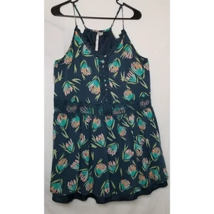 LC Lauren Conrad ärmelloses kurzes Kleid mehrfarbig Blumenmuster gefüttert Gr. L - Bild 1 von 10