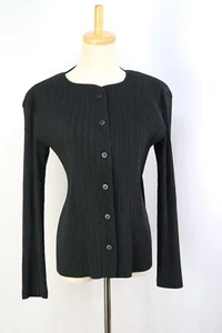 ISSEY MIYAKE Black Pleats Jacket 252 8914 - Picture 1 of 6