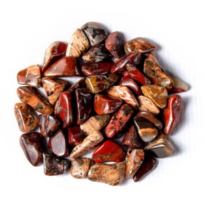 1/4 lb Tumbled Brecciated Jasper Gemstone Crystals 45-60 Stones Rock Specimens - Picture 1 of 6