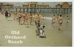 Postal Old Orchard Beach, ME, vista a la playa - Imagen 1 de 2
