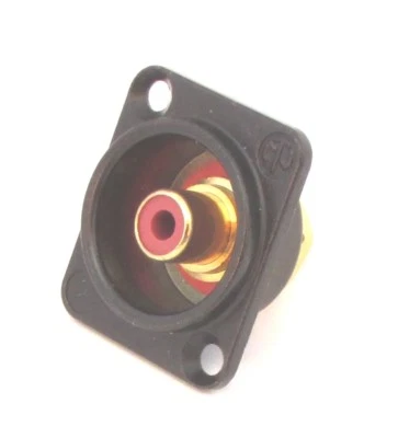 Neutrik RCA socket Chassis Mounted NF2D2-B red female Solder Terminals - Image 1 of 2