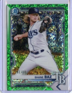 Refractores Bowman Chrome Prospects Green Shimmer 2021 #BCP134 Shane Baz Ser #/99 - Imagen 1 de 1