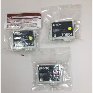 Epson 1- TO603 Magenta/2- TO604 Yellow Inks for Printer- New Factory Sealed - Picture 1 of 7
