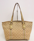 Authentic Vintage Gucci Canvas Shoulder Bag Handbag #28281