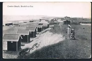 POSTAL VALENTINES COODEN PLAYA BEXHILL-ON-SEA C1912 - Imagen 1 de 1