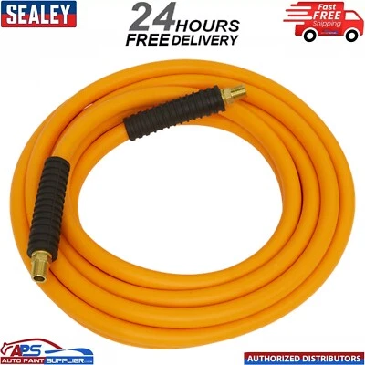Sealey AHHC15 Air Hose 15mtr x Ø8mm Hybrid High Visibility with 1/4"BSP Unions - Image 1 of 4