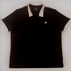 NEU Adidas Golf Herren Gr. 2XL Pique Perf Performance Golf Polo schwarz/weiß  - Bild 1 von 4