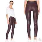 Spanx Faux Leather Leggings In Oxblood Mahogany Size 3x