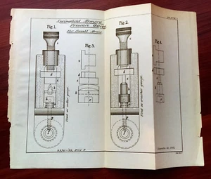  1892 Military Sketch Diagram Springfield Armory Pressure Guage for Small Arms - Picture 1 of 2