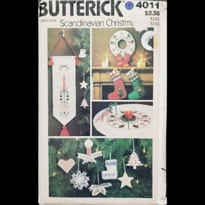 Vintage Butterick Scandinavian Christmas Package Pattern #4011 UNCUT - Picture 1 of 4