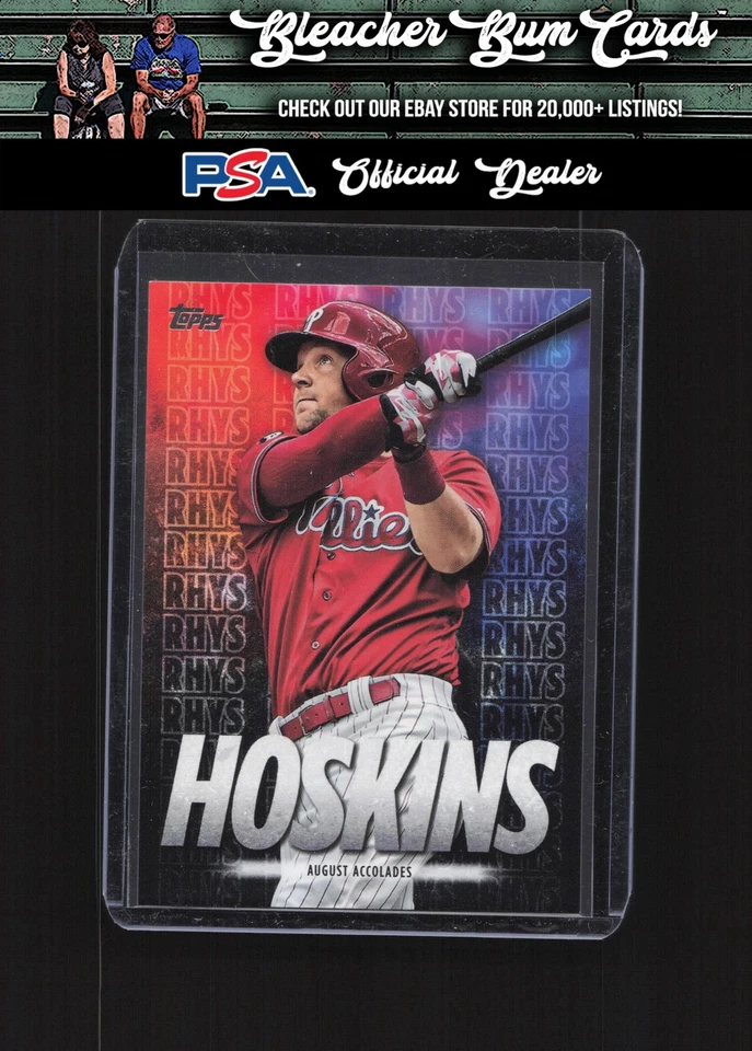 2020 Topps RH-10 Rhys Hoskins Player Highlights Rhys Hoskins Black /299 - Image 1 of 2
