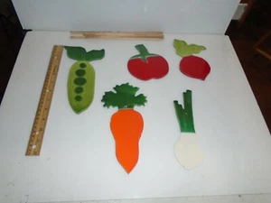 Vegetable Garden Markers Ceramic Stones Set of 5 - Picture 1 of 2