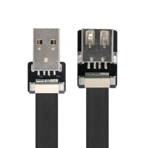 USB 2.0 Type-A Male to Female Extension Data Flat Slim FPC Cable for FPV Disk - Picture 1 of 1
