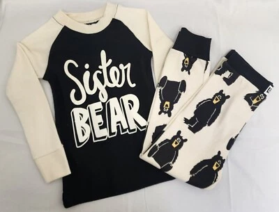 Juego de 2 pijama para niños Lazy One Sister Bear Family Bear elige talla 100 % algodón Foto 1 de 4