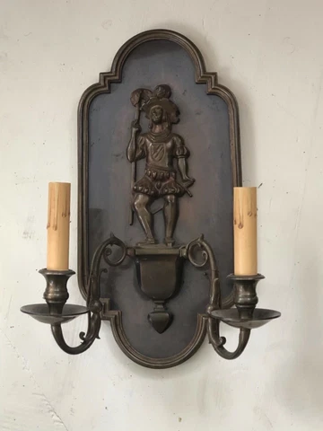 Spanish Revival c1930’s Bronze/wall sconce Cover