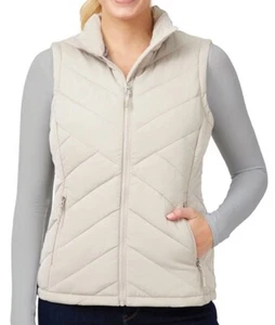 Free Country Women's Deep Zippered Pockets Stand Collar Quilted Vest - Picture 1 of 6